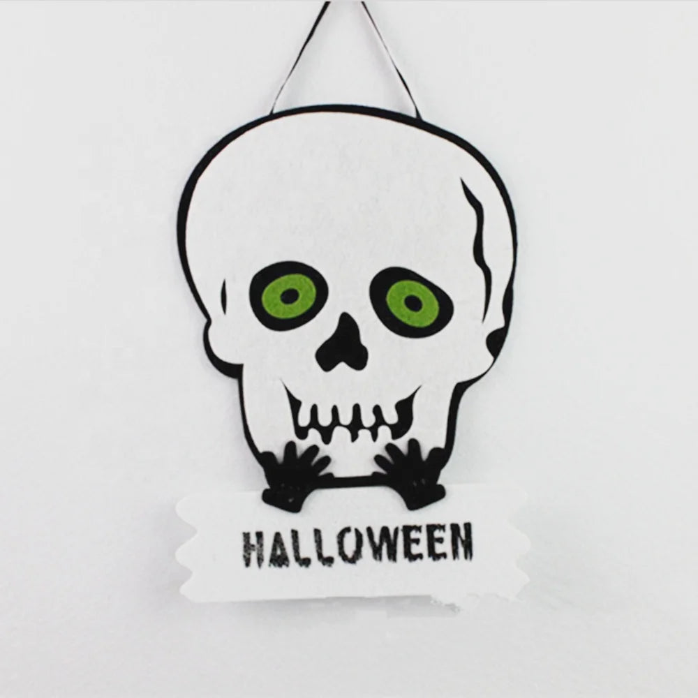 Pingente de feltro para Halloween e Dia dos Mortos, abóbora, fantasma, bruxa, decoração de porta, enfeites de Halloween, artigos para festa 
