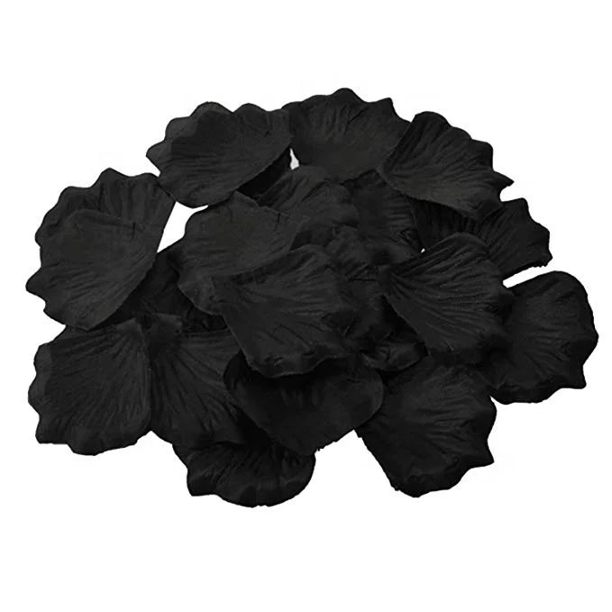 1 Wedding party flower decoration black mock rose petals ghost bride wedding party supplies