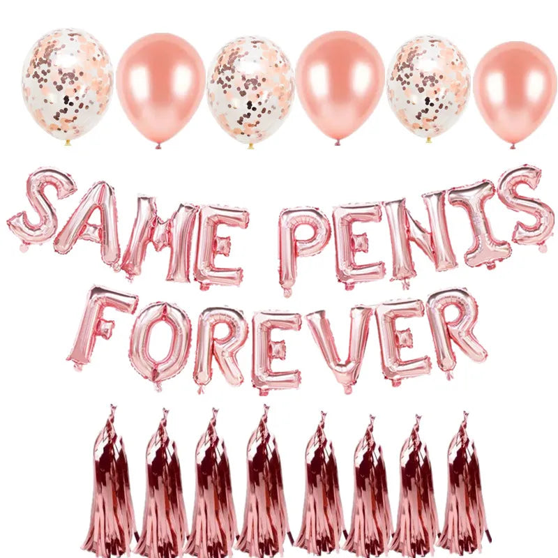 Bachelorette Party 1 Bachelorette Party Supplies Same Penis Forever Banner Decoration Bridal Shower Supplies Bridal Kit