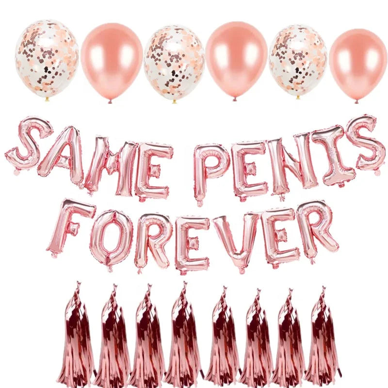 Bachelorette Party 1 Bachelorette Party Supplies Same Penis Forever Banner Decoration Bridal Shower Supplies Bridal Kit