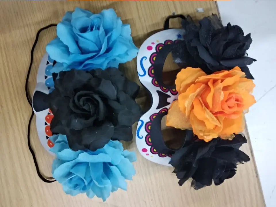 Halloween & Day of the Dead, Halloween Costumes Carnival Masks Women's Day of the Dead Mask Mexican Dead Sugar Skull Eyemask