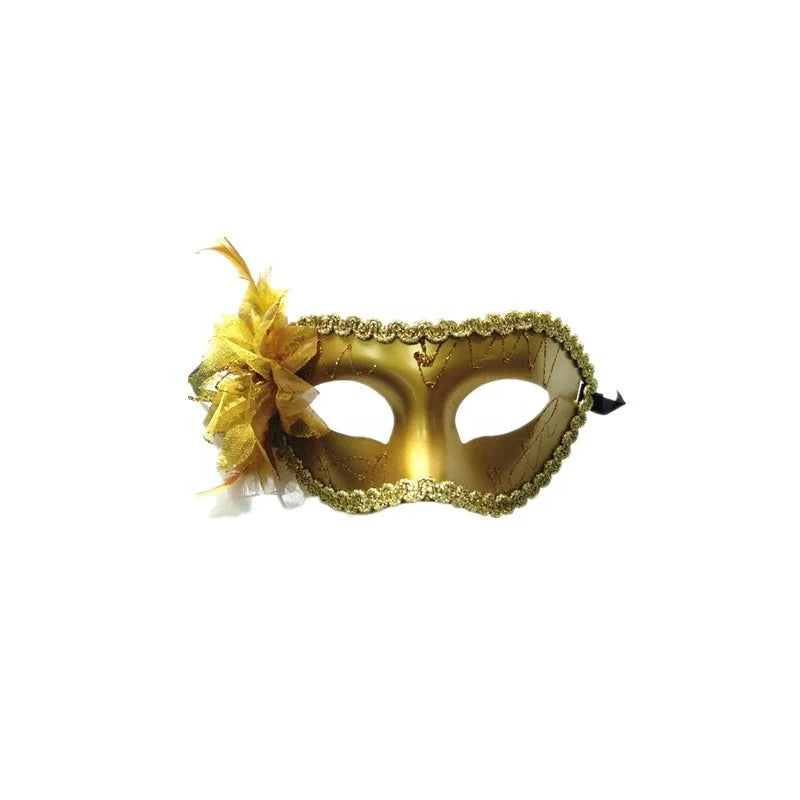 Carnaval   Halloween Masquerade Mask Glitter Party Mask Plastic Flower Carnival Mask