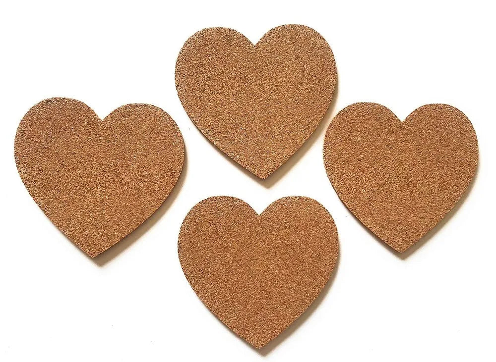 1 Wedding party, and accessories Wedding reception table decoration Heart-shaped cork beverage coaster decoration