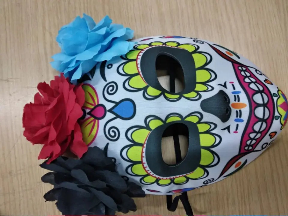 Halloween & Day of the Dead, Halloween Costumes Carnival Masks Women's Day of the Dead Mask Mexican Dead Sugar Skull Eyemask