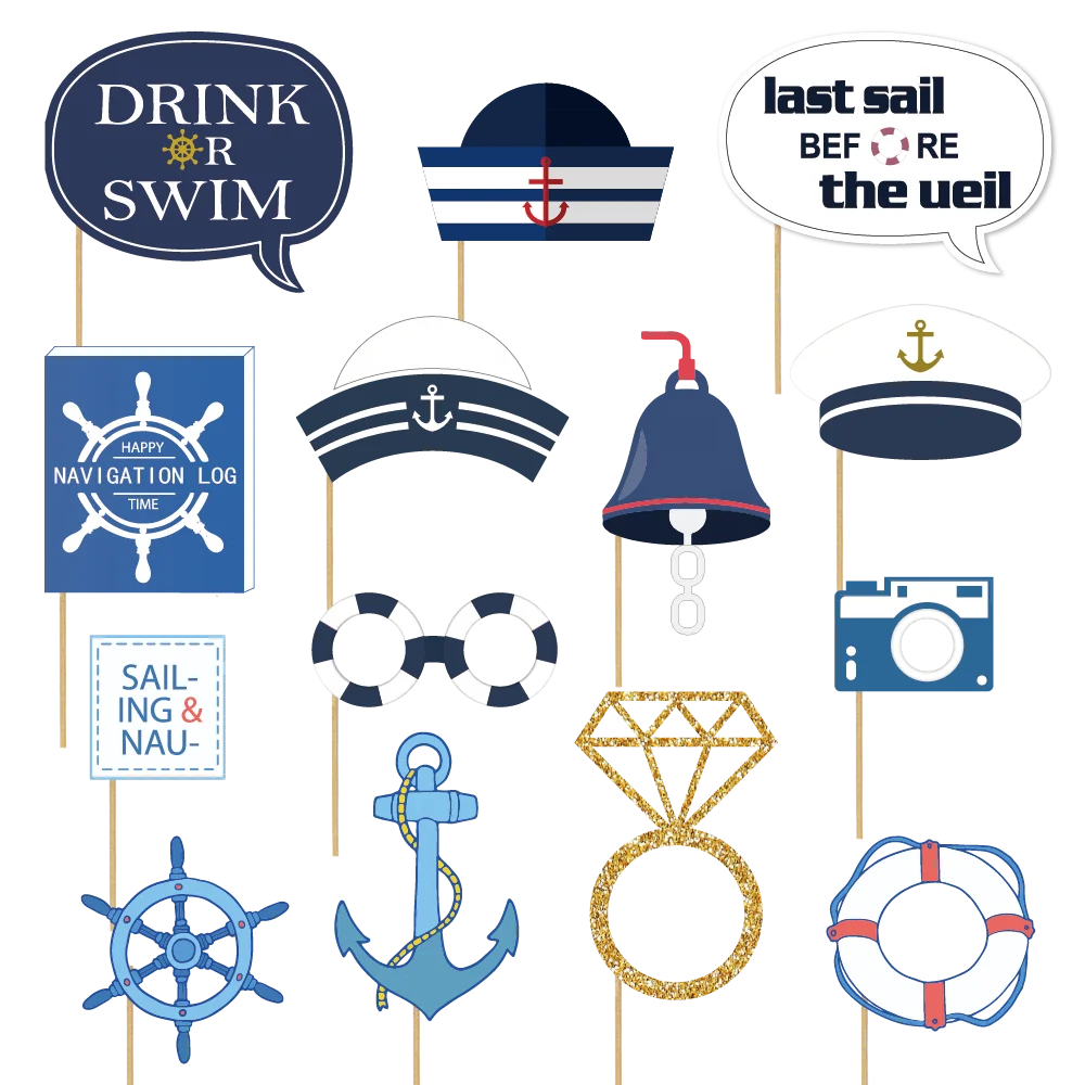 Bachelorette Party 1 Bridal Shower Party Final Sail Front Veil Banner Game Card Nautical Bachelorette Party Supplies