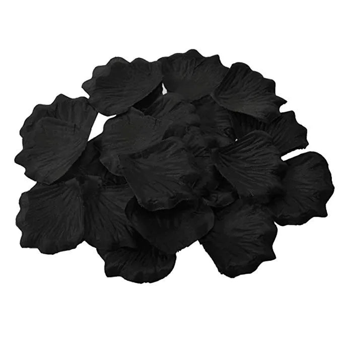 1 Wedding party flower decoration black mock rose petals ghost bride wedding party supplies