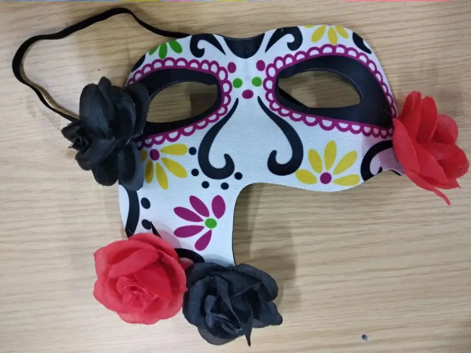 Halloween & Day of the Dead, Halloween Costumes Carnival Masks Women's Day of the Dead Mask Mexican Dead Sugar Skull Eyemask