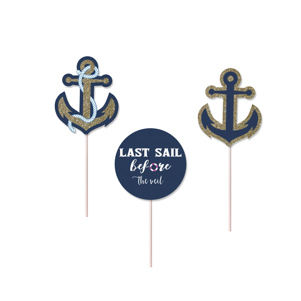 Bachelorette Party 1 Bridal Shower Party Final Sail Front Veil Banner Game Card Nautical Bachelorette Party Supplies