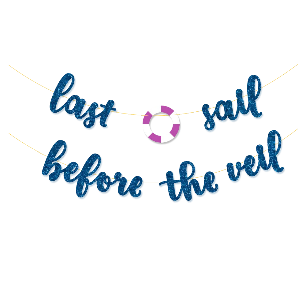 Bachelorette Party 1 Bridal Shower Party Final Sail Front Veil Banner Game Card Nautical Bachelorette Party Supplies