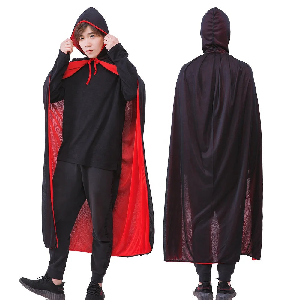 Halloween & Day of the Dead Party Adult Reaper Black Cape Cosplay Party Cosplay Ghost Accessory Set Halloween Costume Prop Set
