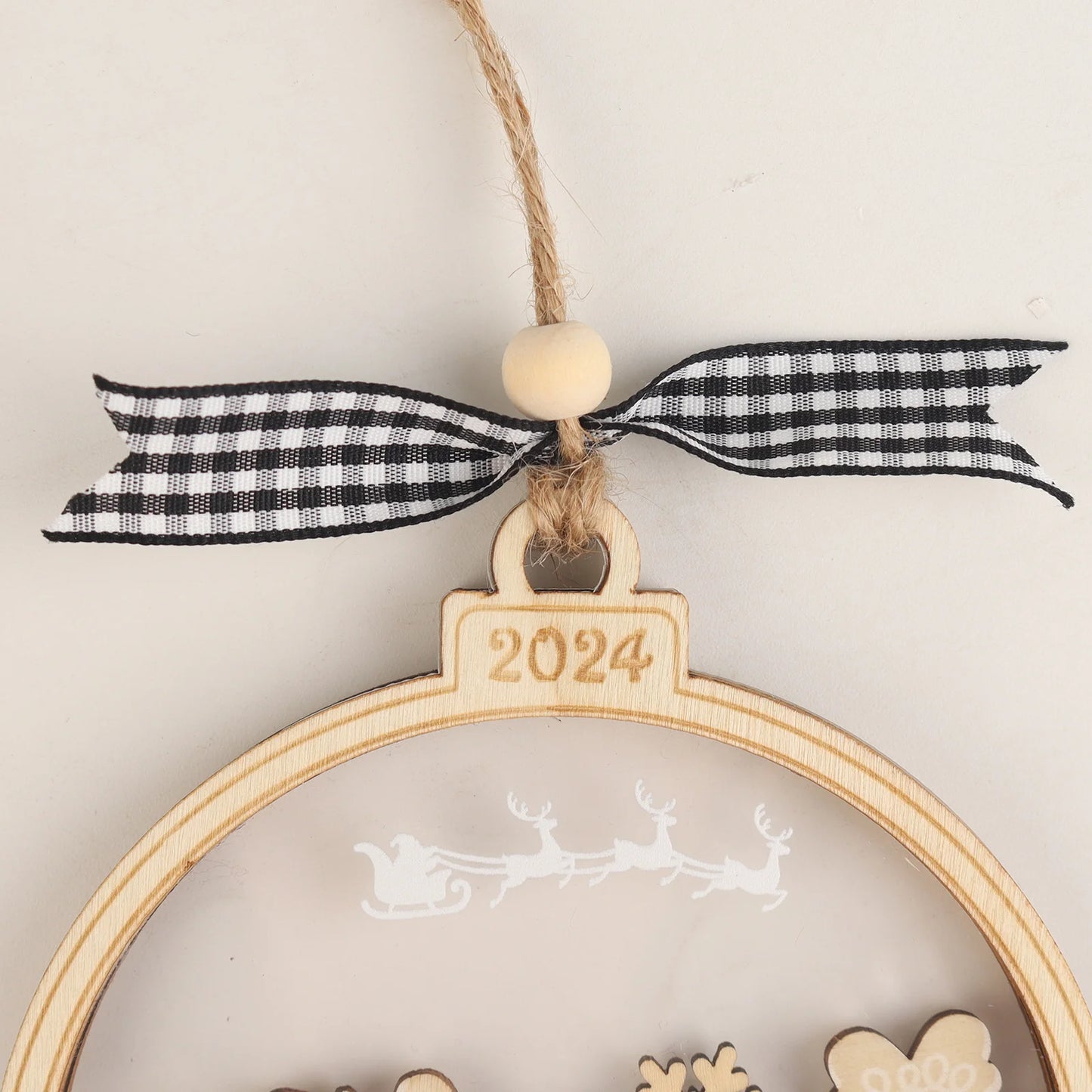 Personalized Gingerbread Hat Family Christmas Ornaments Custom Home Ornaments 2024 Family 4D Milkshake Ornaments