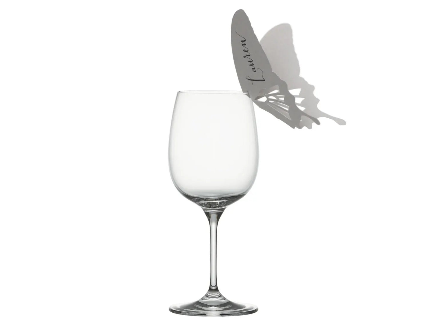 Carnaval Novelty Hollow Design Wine Glass Decoration Valentine's Day Wine Glass Identification 3D Butterfly Wine Glass Location Card