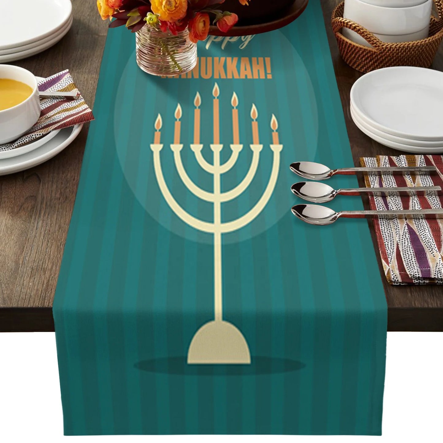 Jewish Hanukkah Candlestick Kitchen Table Decoration Happy Hanukkah Candlestick