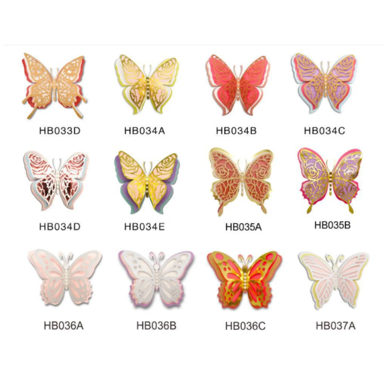1 Wedding party, wholesale wedding birthday holiday party decoration supply 3D butterfly paper pearl wall sticker