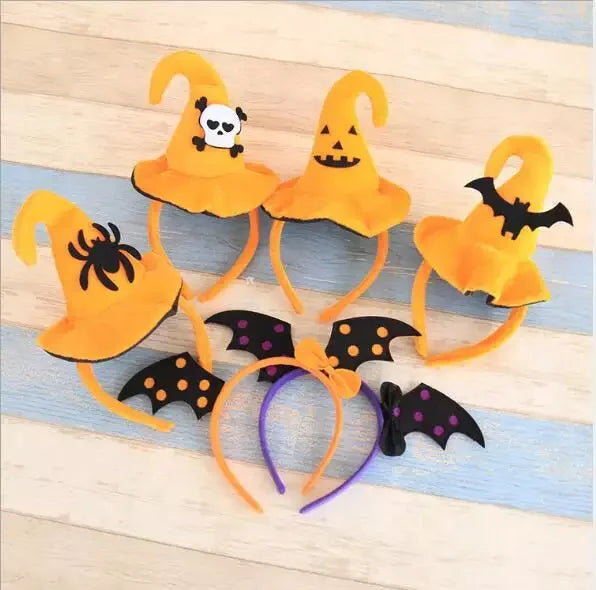 Easter and Thanksgiving 3 Party Costume Supplies Yellow Plush Witch Pumpkin Headband Halloween Headband