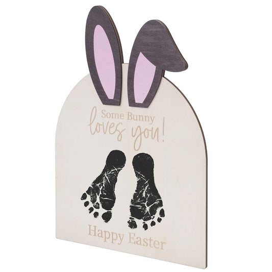 Easter and Thanksgiving 3 Personalize My First Easter Sign Baby Souvenirs Baby Footprints Easter Decoration Souvenirs Custom Baby Names First Easter Sign