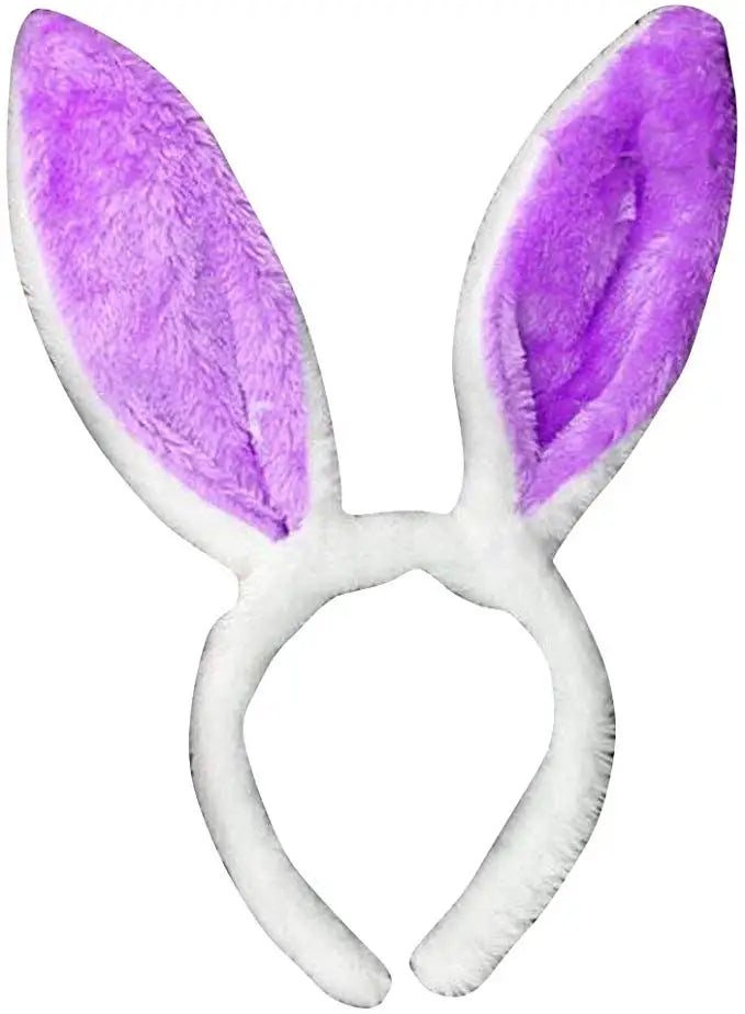 Easter and Thanksgiving 3 Rabbit Clothing Accessories Light Up Rabbit Ears Headband Bendable Easter Plush Soft LED Rabbit Ears