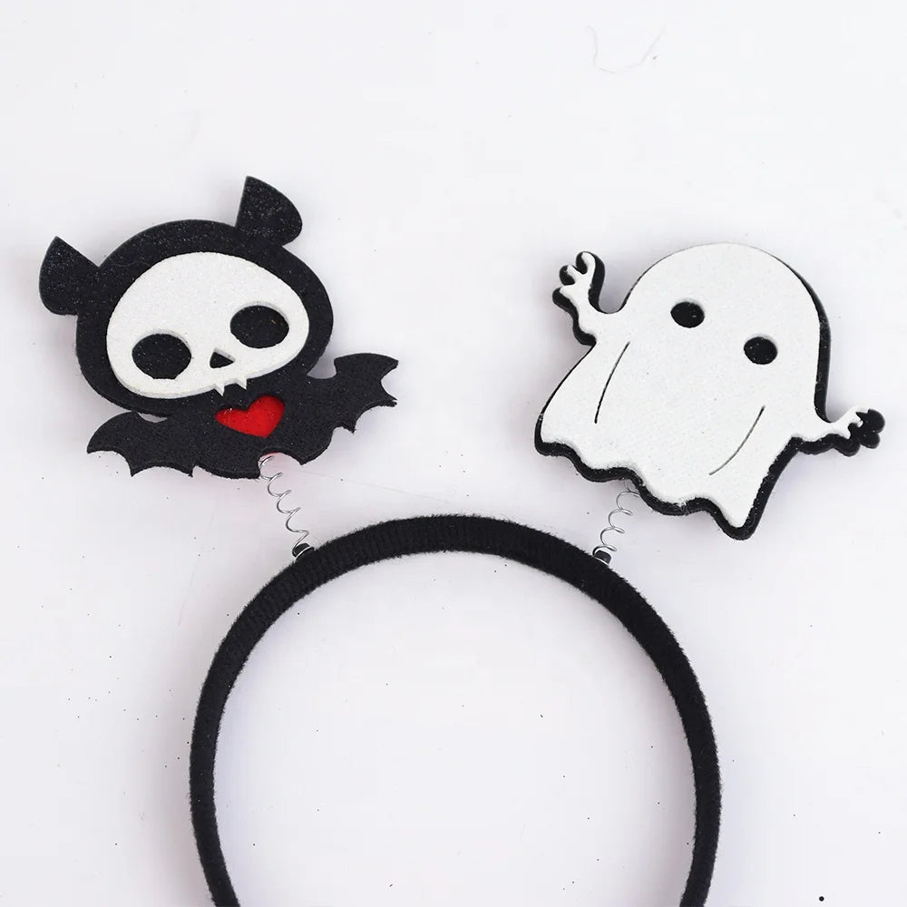 Halloween & Day of the Dead 4 Pieces Halloween Headband Decorations Glitter Ghost Festival Style Funny Party Events Halloween Headwear Supplies