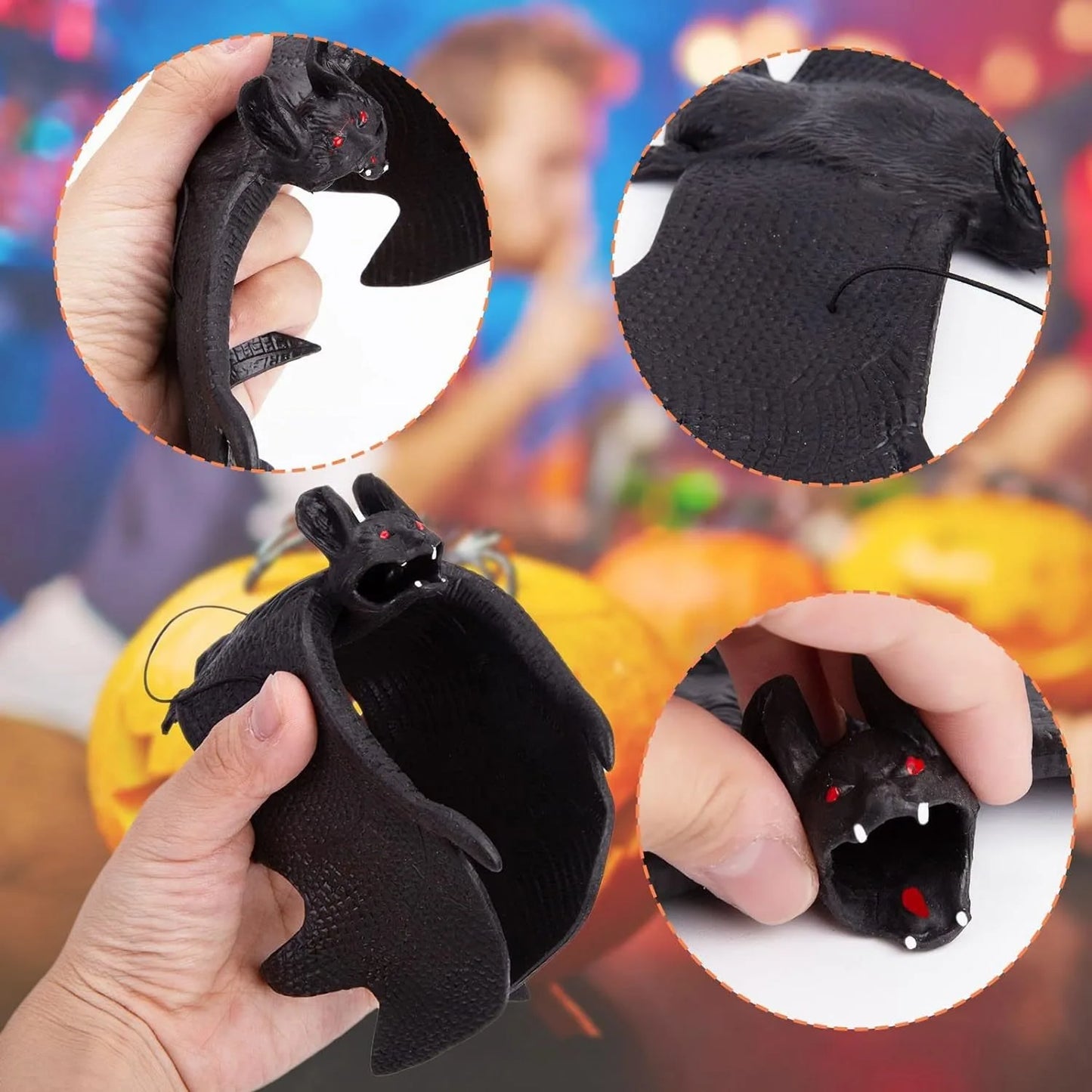 Halloween & Day of the Dead Artificial Vampire Bat Halloween Party Love Home Decor Haunted Atmosphere Props Hanging Ghost Horror TPR Halloween Bat