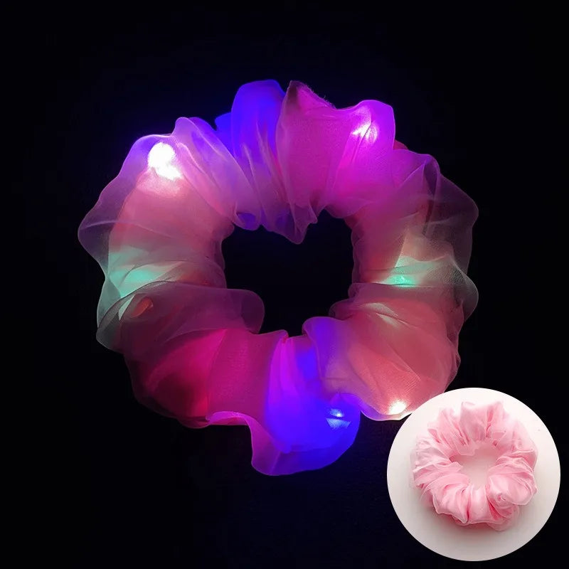 Bachelor Party 1 Novelty Light Up Clockwork Elastic Mesh Headband Girls Silk Clockwork Accessories Light Emitting Diode Party Supplies