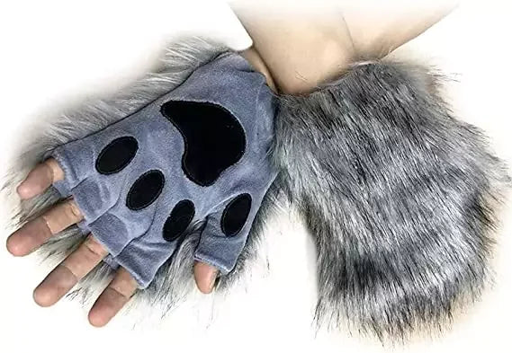 Fantasia de Halloween e Dia dos Mortos, brinquedos de lobo, presentes, rabo de lobo fêmea, orelhas e conjuntos, suprimentos para conjuntos de lobo de Halloween 