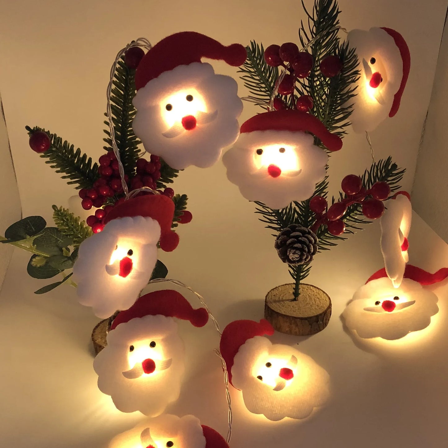 Christmas Snowman Light Emitting Diode Light String Elk Holiday Decoration Fabric Light Emitting Diode Light String Room Decoration Outdoor Christmas Lights