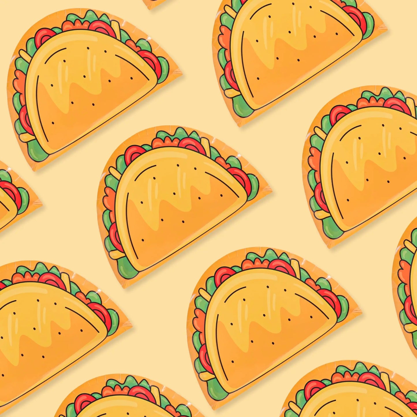 Birthday Party 5pcs Taco Paper Plate Mexican Birthday Party Board Carnival Party Decorations Mayo Carnival Party Paper Plate