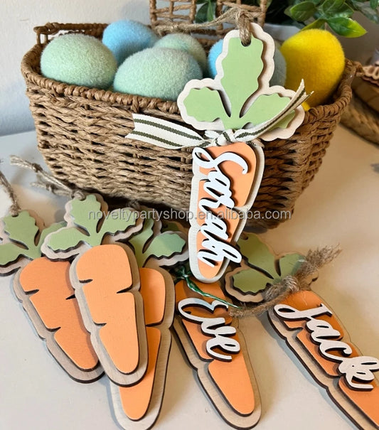 Easter and Thanksgiving 3 Novelty Personalized Easter Baskets Carrot Ester Baskets Label