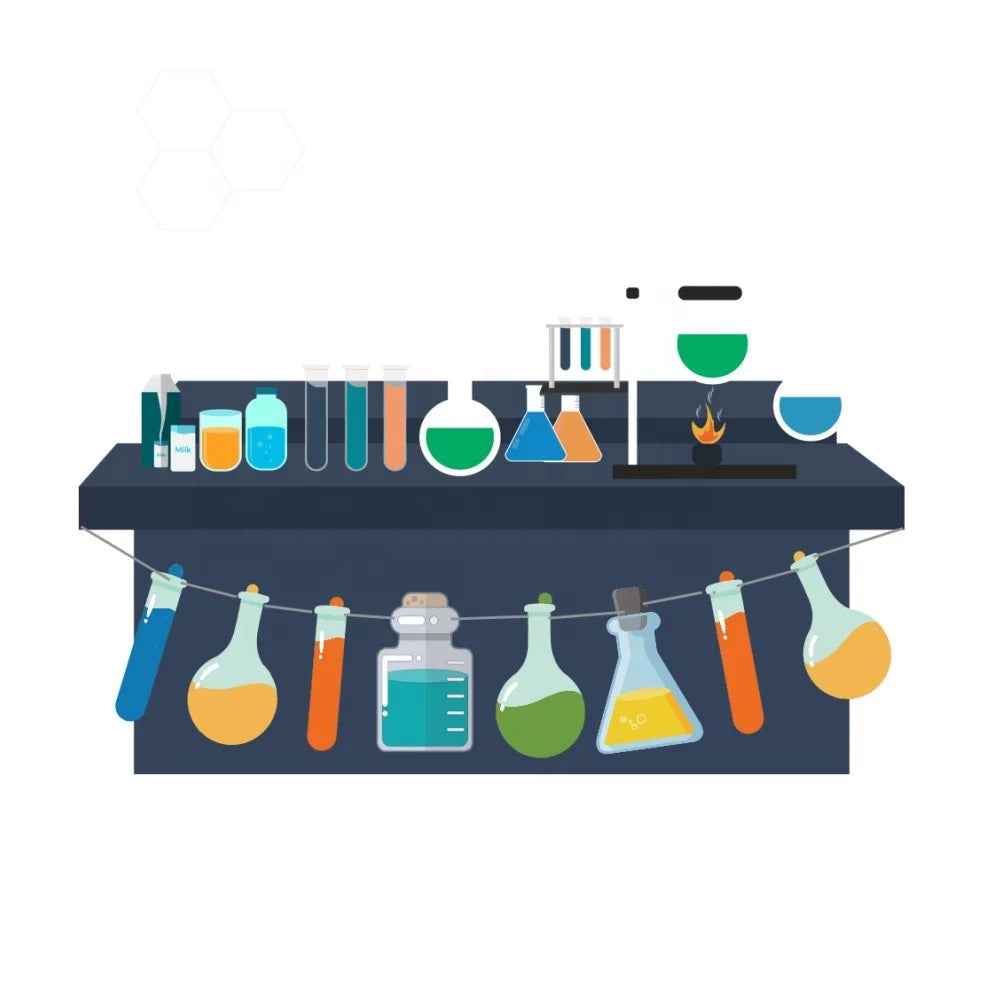 Birthday Party 2 Test Tube Banner Children's Birthday Party Mad Scientist Party Decorations Chemistry Lab Theme Support