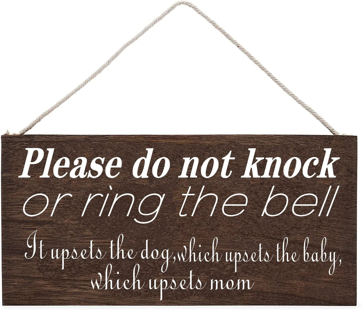 Pet festival, the baby sleeps to sign for the front door, please do not knock or ring the bell, which breaks the dog does not ring the doorbell sign.
