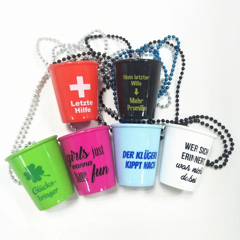 Bachelor Party 1 Individual Printing Shooting Glass Necklace Bachelor Party Beads Necklace Cup