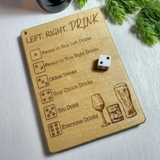 Drinking game party drinking bar dice game gift creative decision dice wooden cube customization left and right drinking game