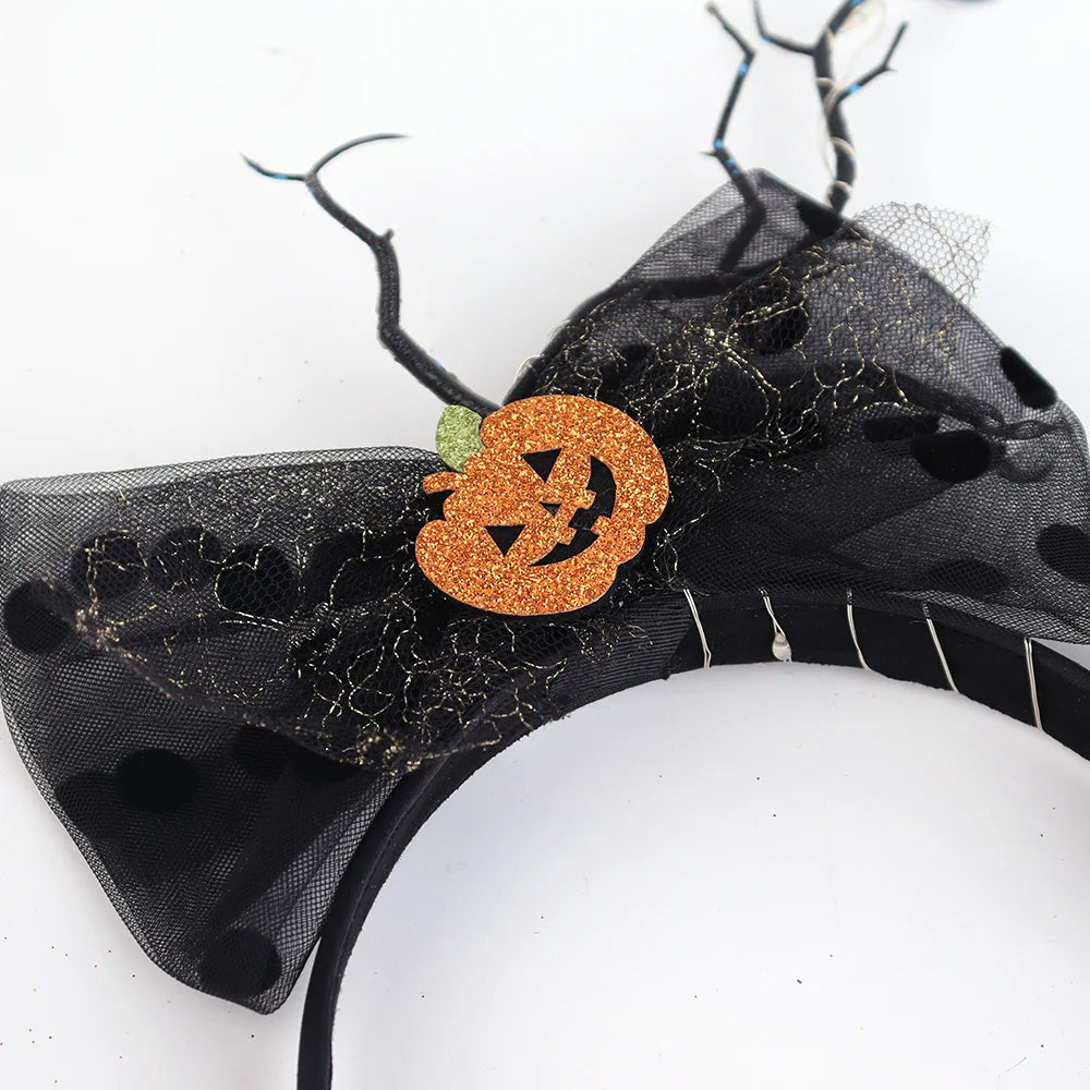 Halloween & Death Day Gothic Skull Hairhoop Halloween Dress up Headband Theme Party Cosplay Hairband