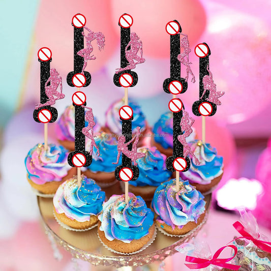 Bachelorette Party 1 Pole Dance Girl Cupcake Ingredients Flash Bachelorette Party Cupcake Pick Pole Dance Cupcake Decorations