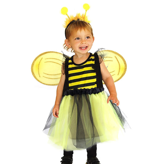 Halloween & Death Day Happy Baby Girl 1st Birthday Set Bee Robb Tulle Skirt Party Set Halloween Bee Skirt Unit