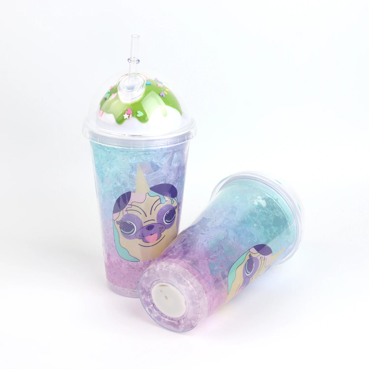 Birthday Party 2 Party Vendor Hot Sale 450ml Polystyrene Ice Cream Balls Pet Glitter Water Cup Back to School & Boys & Girls Summer Vacation