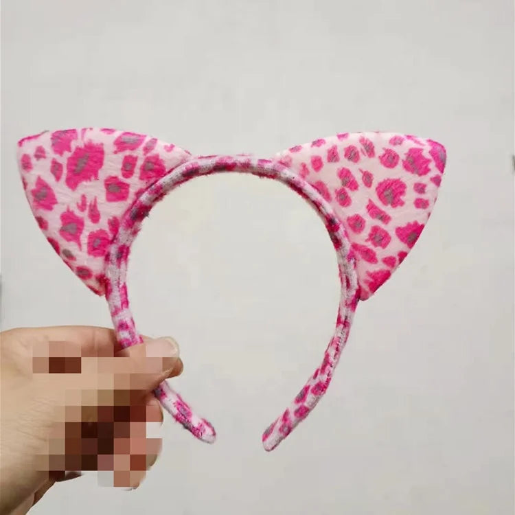 Easter and Thanksgiving 3 Animal Plush Headband Headband Cosplay Hair Accessories Cat Ear Headband Plush Leopard Headband