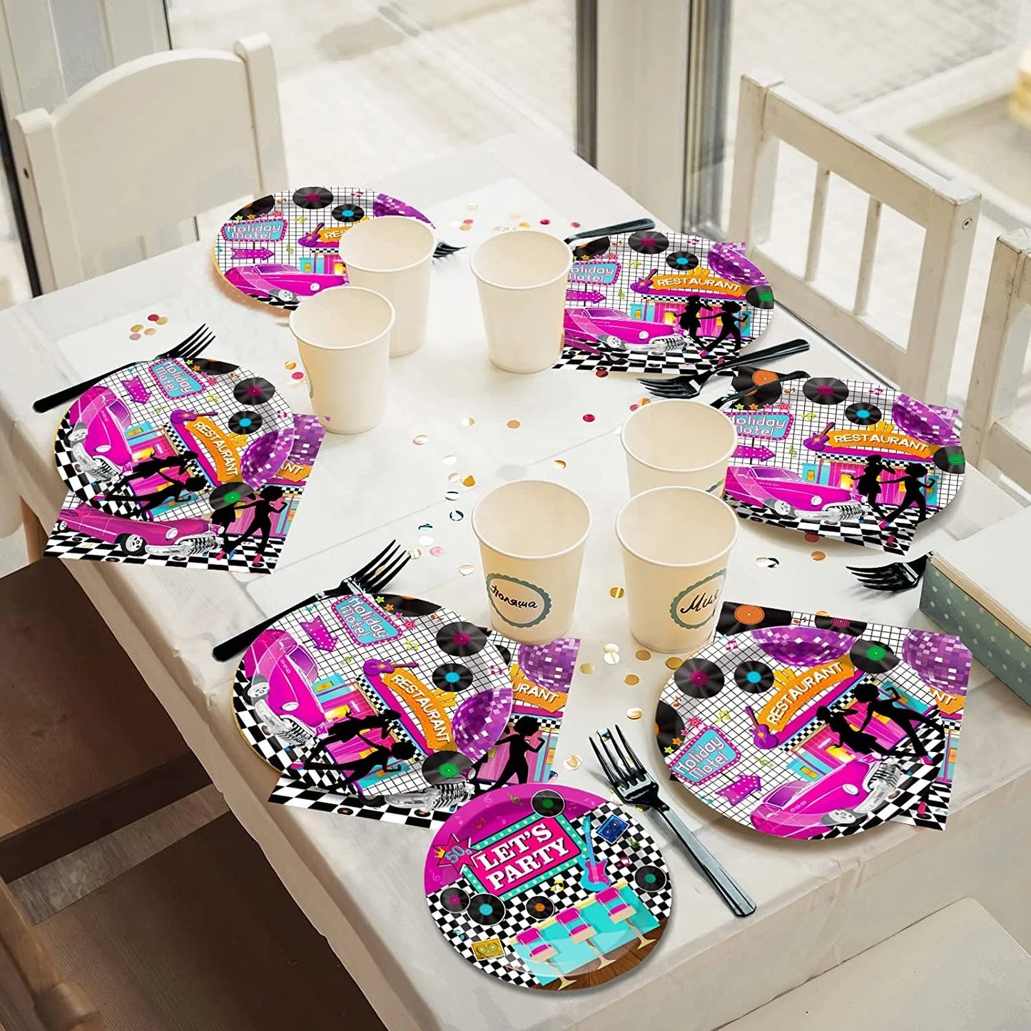 Bachelorette Party 1 1950s Swing Music Party Tableware Back to 50th Anniversary Birthday Napkins