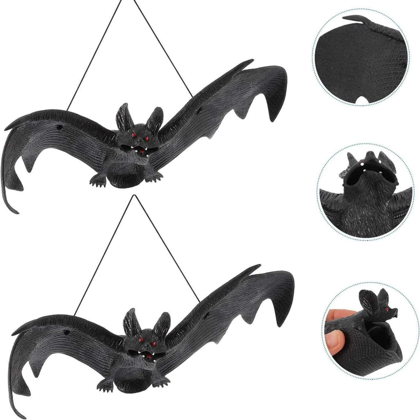 Halloween & Day of the Dead Artificial Vampire Bat Halloween Party Love Home Decor Haunted Atmosphere Props Hanging Ghost Horror TPR Halloween Bat
