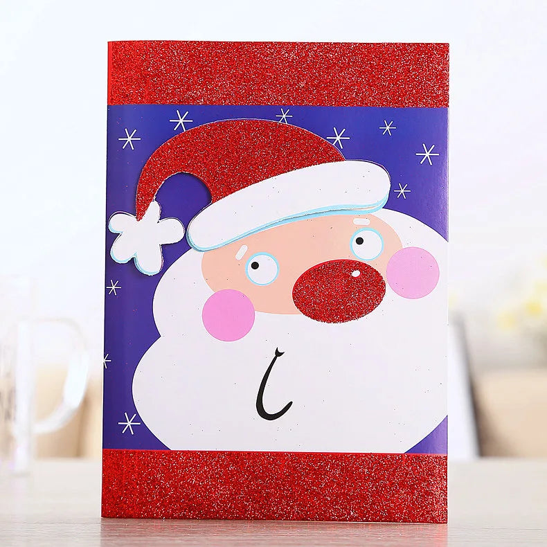 Creative and cute 3D printed music Christmas card with lights holiday celebration gift card