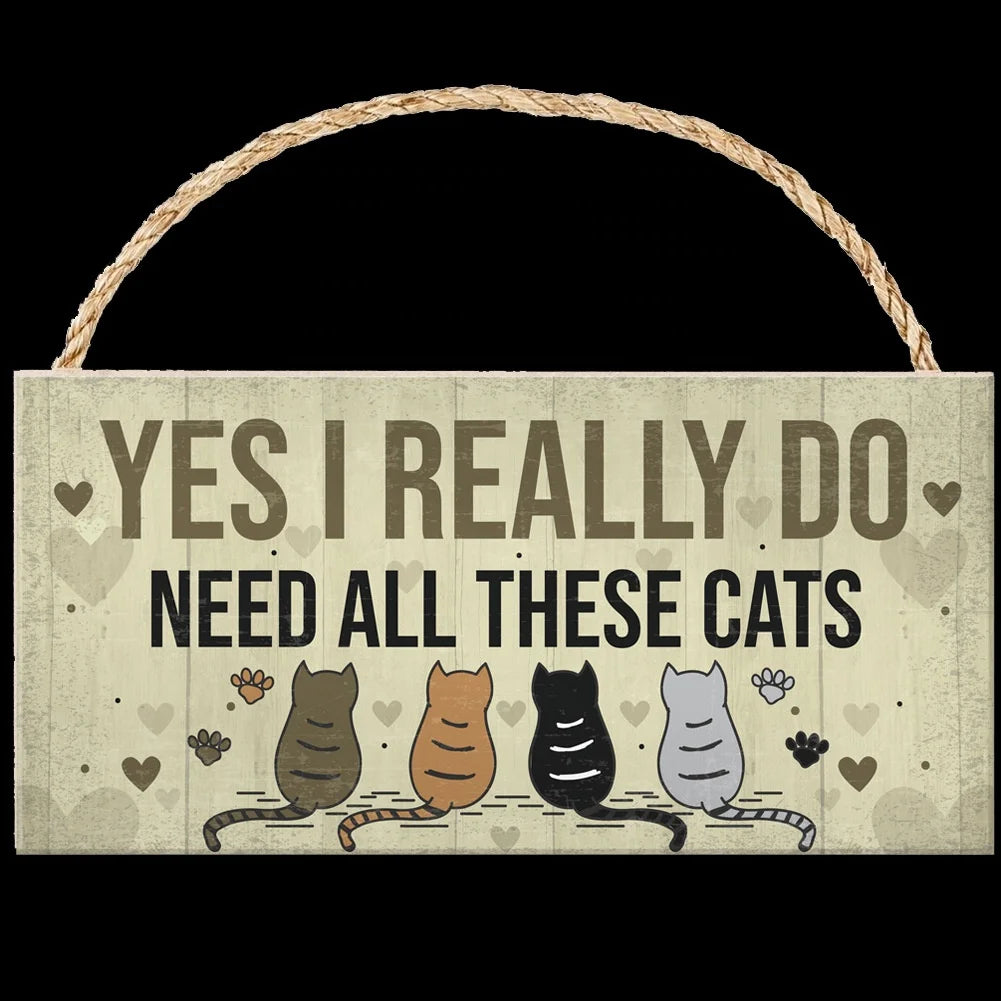 Pet festival, wholesale custom wood sign OEM cat wall listing front door home decoration rustic wooden cat sign