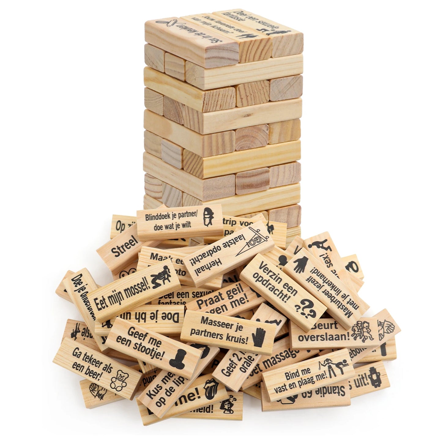 Bachelorette party 1 valentine night couple building block tower game wood tumbling tower stacking party gift adult