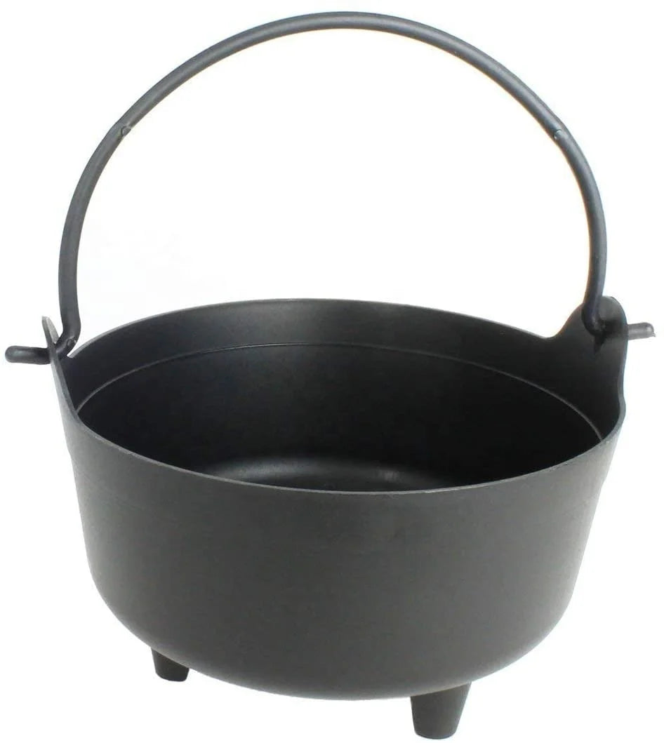 Halloween & Day of the Dead Dutch Kettle Cauldron 14 Inch Black Plastic Cauldron Hall Dutch Kettle