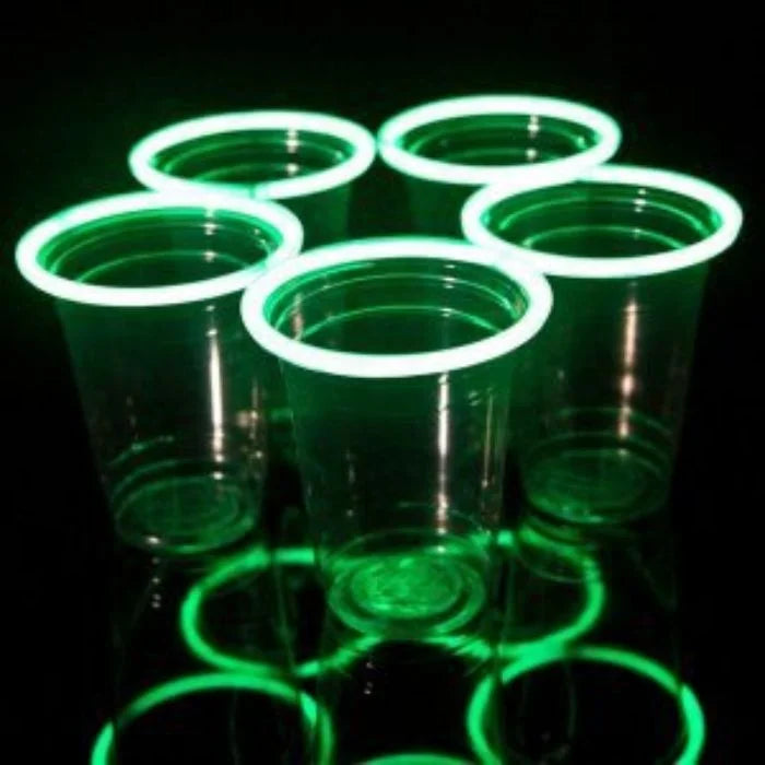 Birthday Party 2 Glow in the Dark Party Supplies Disposable Glow Party Cups 16oz 20 Clear Plastic Cups