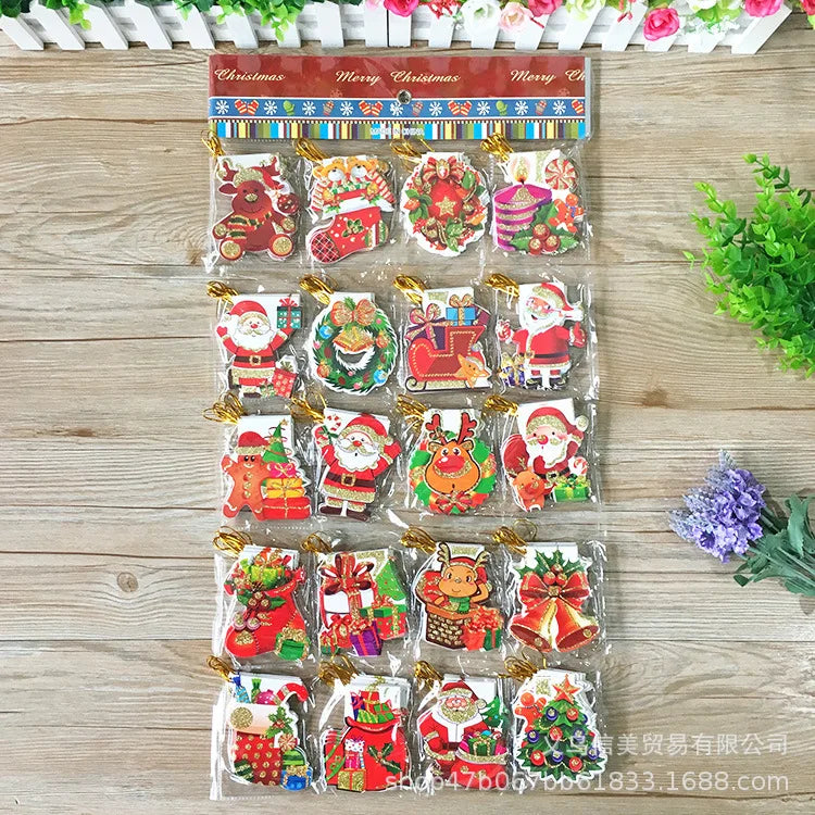 Creative Cute Print Message Card Christmas Wish Pendant Holiday Celebration Gift Card