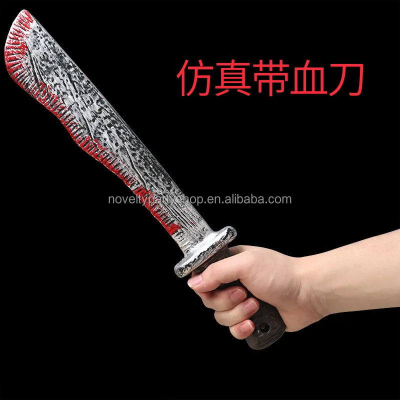 Halloween & Day of the Dead Halloween Machete Bloody Machete Props Bloody Fake Knife Toys Halloween Realistic Prank Props