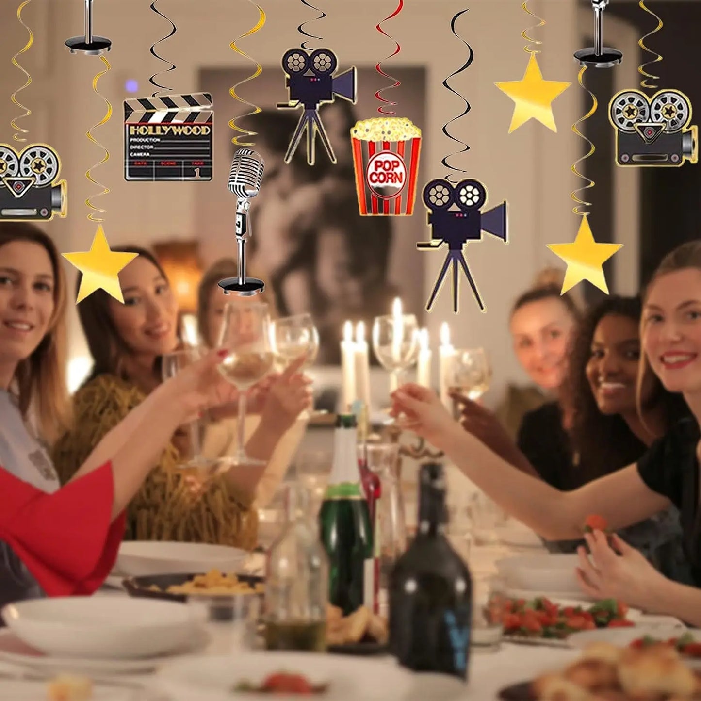 Movie Night Party Supplies Hanging Ornaments Hollywood Movie Themed Party Ornaments