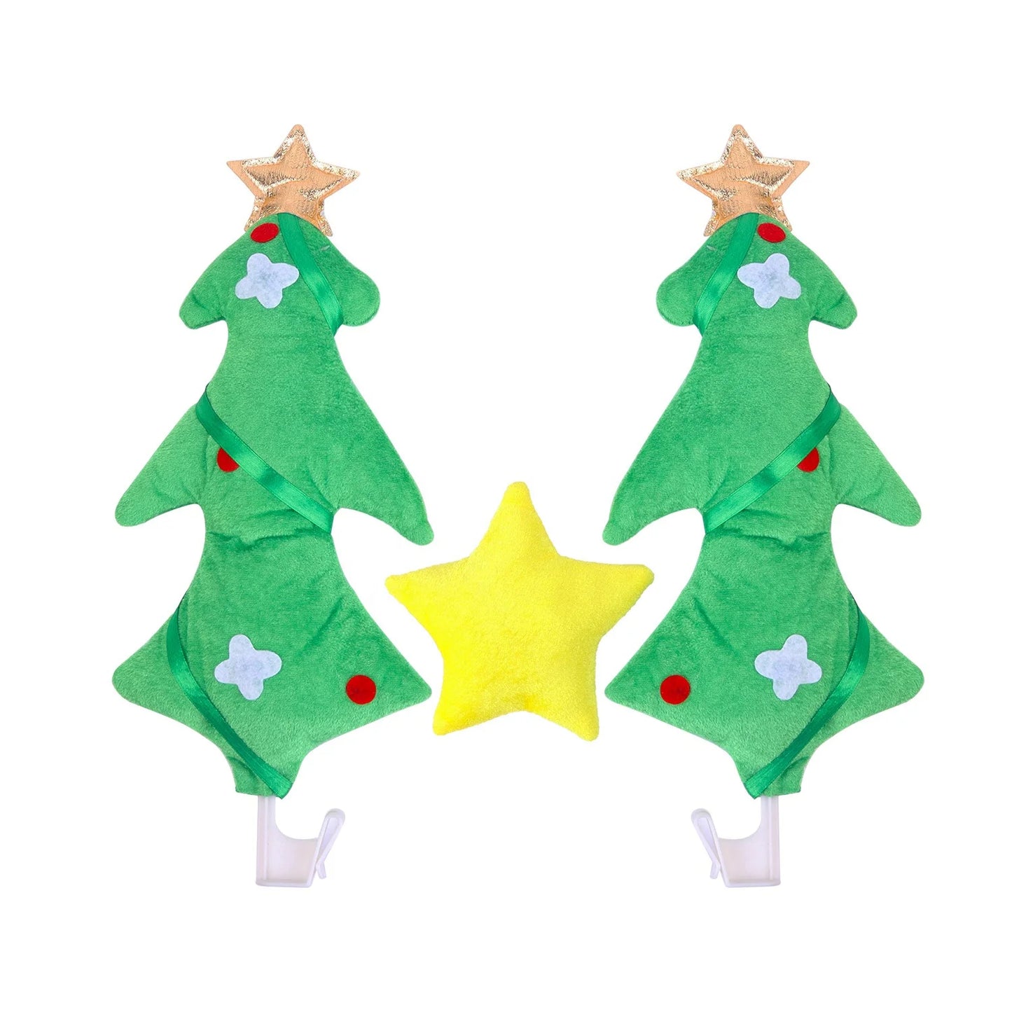 Green Christmas tree car decoration toy reindeer ear nose corner clothing set green Christmas tree car Christmas decoration