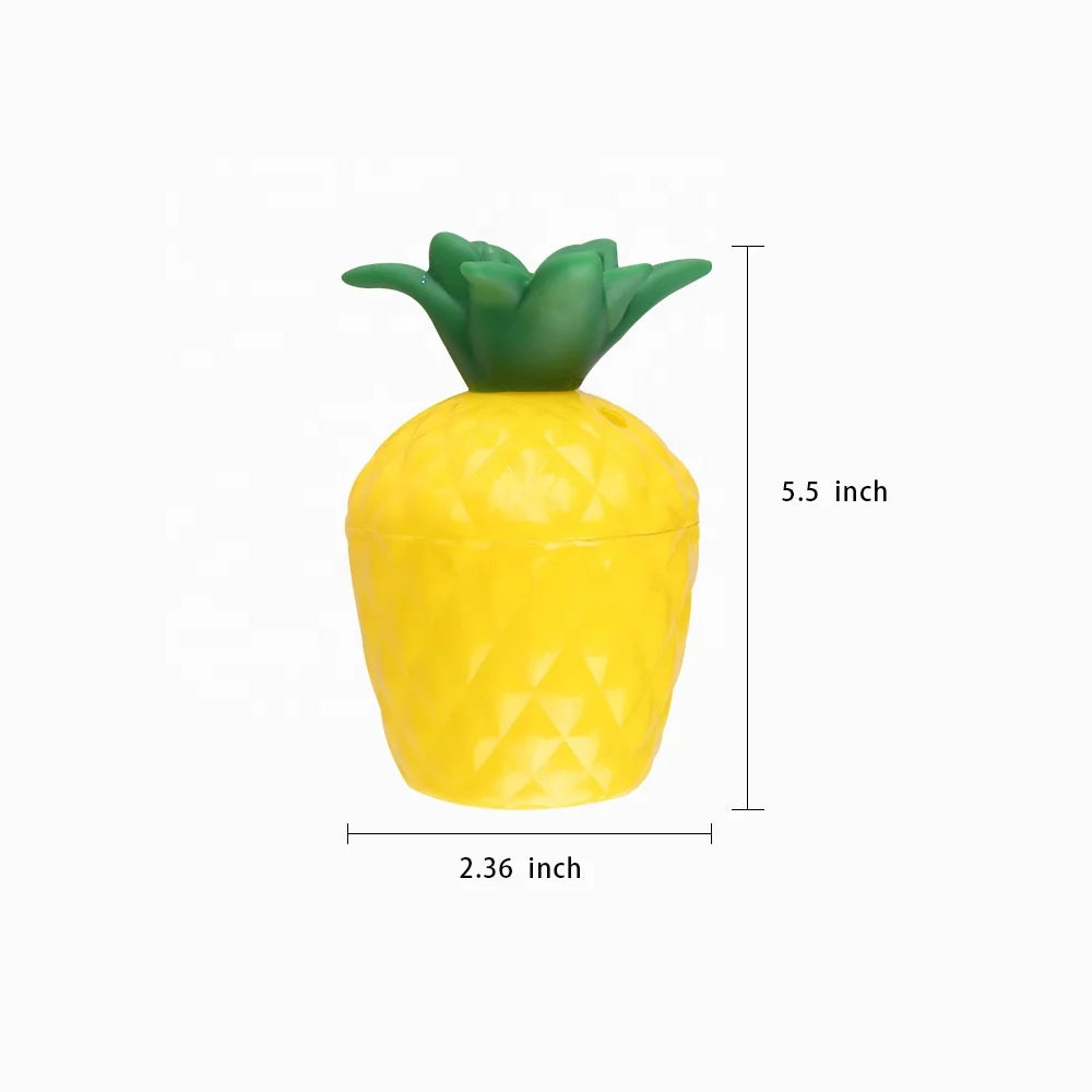 Plastic Hawaill Party Cup Fun Drink Cup Hawaiian Summer Beach Party Pineapple Cup with Umbrella Straw