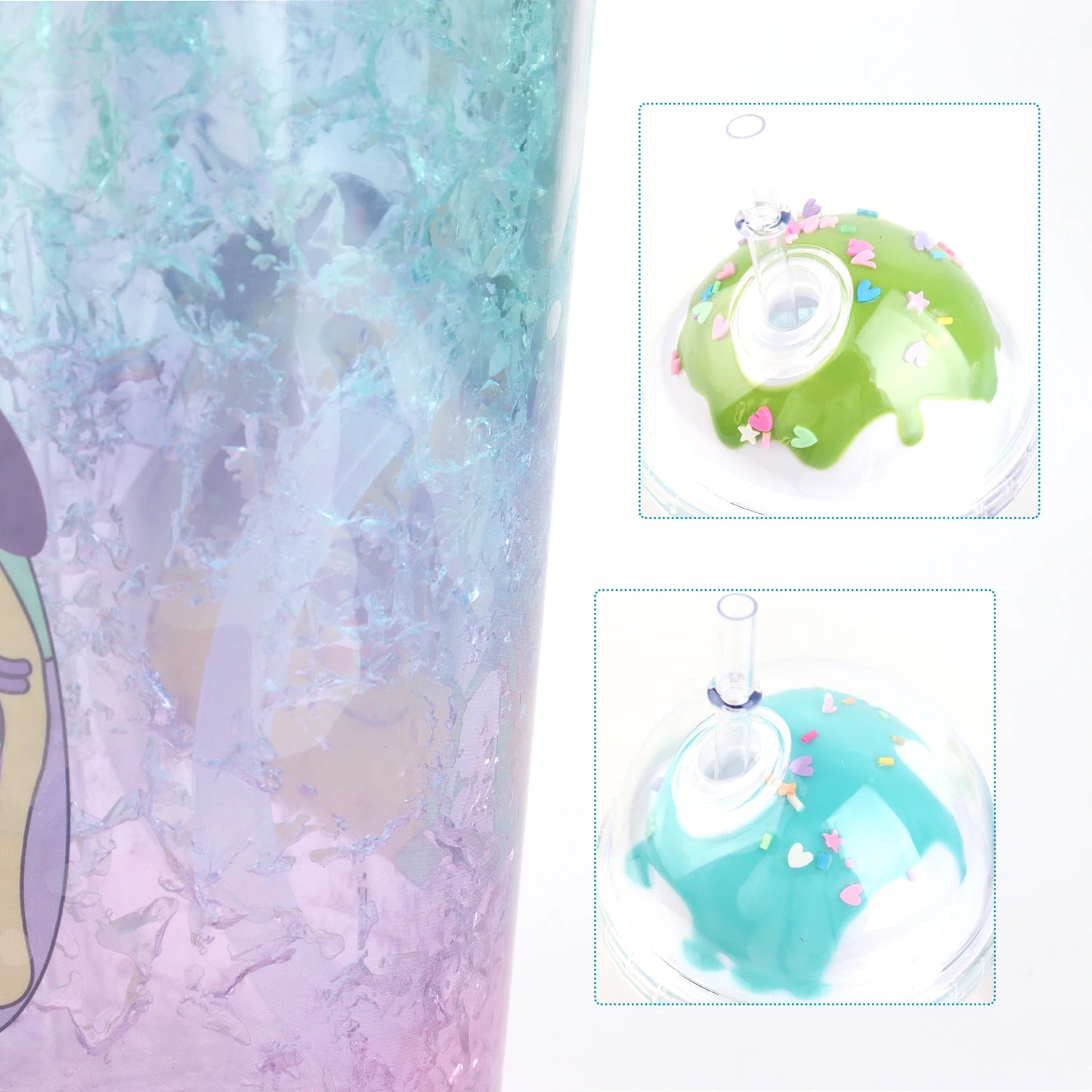 Birthday Party 2 Party Vendor Hot Sale 450ml Polystyrene Ice Cream Balls Pet Glitter Water Cup Back to School & Boys & Girls Summer Vacation